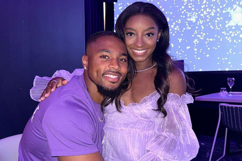 Simone Biles and Jonathan Owens 